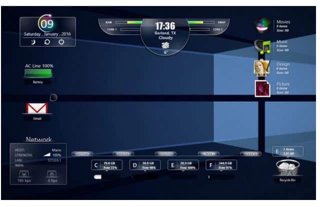 Gaming Rainmeter Skin for PC