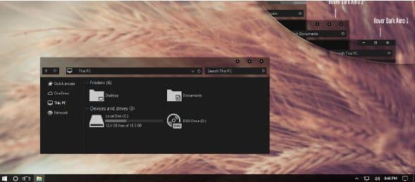 Hover Dark Aero Theme for Windows