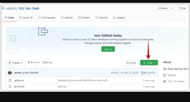 VLC Arc Dark Layout File