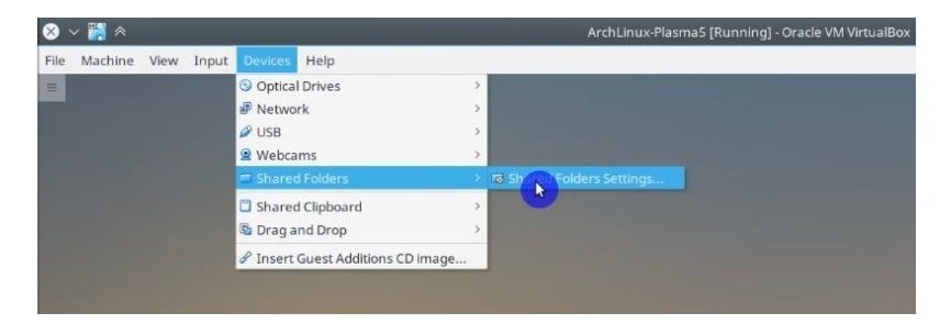 VirtualBox Shared Folder for Windows Host